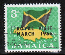 Jamaica 1966 Single 3d Stamp From The Definitive Set Overprinted Royal Visit In Fine Used - Jamaica (1962-...)