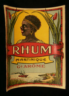 Étiquette Ancienne Originale  RHUM MARTINIQUE Grand Arôme  1920 ? - Rhum