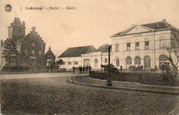 LOKEREN Statie Gare Animée Rare Voyagé En 1925 - Lokeren