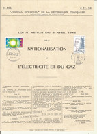 FEUILLET SOUVENIR  50 ANS D'EDF 2 TP CACHET GRENOBLE 06/04/1996. - Documents De La Poste