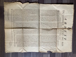 Arrest Du Conseil D Etat Du Roi - 7 Avril 1764 - Normandie - Caen Avranches Coutances - Fontette - Afiches