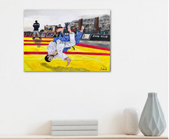 Toile Peinture Acrylique Judo.... PERSONNALISABLE - Gevechtssport