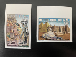 Mali 1994 Mi. 1325 - 1326A Non Dentelé IMPERF Année Internationale Du Tourisme Tourism Pyramids Egyp Sphinx 2 Val. MNH** - Monumentos