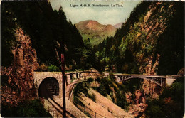 CPA AK Ligne M.O.B. Montbovon La Tine SWITZERLAND (704636) - Montbovon