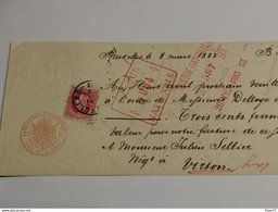 Belgique Lettre Avec Timbres  40c  Leopold II. Bruxelles - 1869-1883 Leopoldo II