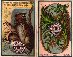 1 Calendrier 1881  Clark's Mile-End Spool Cotton  Cat - Tamaño Pequeño : ...-1900