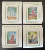 Mali 1997 Mi. 1871 - 1874 Blocs S/S Eglise Cathédrale Basilique Kirche Church Religion Kita San Bamako Mandiakuy MNH** - Eglises Et Cathédrales