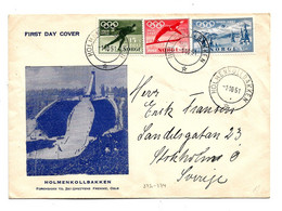 OYW044  NORWEGEN - Winter Olymiade 1951 Mit Ersttagsstempel Holmenkollbakken - Covers & Documents