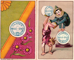 1 Calendrier 1882  George Clark Clark's Best Six Cord O.N.T. Spool Cotton Circus Acrobaten - Tamaño Pequeño : ...-1900