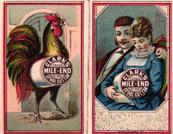 1 Calendrier 1881  George Clark Clark's Best Six Cord O.N.T. Spool Cotton Rooster Haan - Tamaño Pequeño : ...-1900