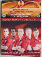 Football Program  UEFA Europa League 2013-14 JK Narva Trans Estonia - Gefle IF Sweden - Bücher