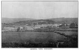 RHAYADER GENERAL VIEW OLD B/W POSTCARD WALES - Radnorshire