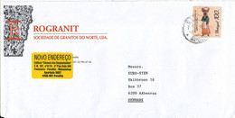 Portugal Cover Sent To Denmark Matosinhos 17-4-2000 ?? Single Franked - Storia Postale