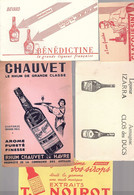 Buvard. Lot N°24 De 10 Buvards Vins, Alcool, Spiritueux, Eaux Ect.. - Liquore & Birra