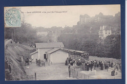 CPA [19] Corrèze > Uzerche Gare Train Chemin De Fer Station Circulé Inauguration - Uzerche