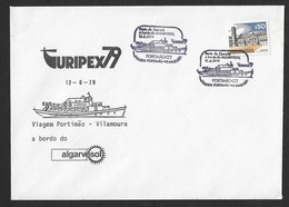 1979 - FDC - Portugal - Turipex 79 - Alvor - Portimão - Travel Portimão - Vilamoura On Board The Algarvesol - FDC