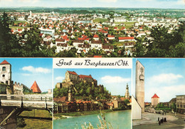 Allemagne Burghausen Gruss Aus Carte 4 Vues CPSM GF - Burghausen