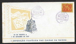1957 - FDC - Lisbon - I Filtatelic Exhibition Of Caldas Da Rainha - FDC