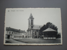 EVERGEM - KERK EN DORPPLAATS - UITG. DRUKKERIJ J. THEYLAERT - GROOT FORMAAT - Evergem