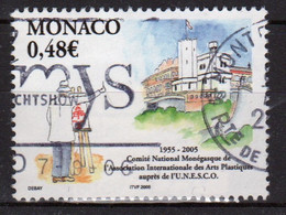 Monaco Single 48c Stamp From 2005 To Celebrate Fine Arts Committee In Fine Used. - Oblitérés