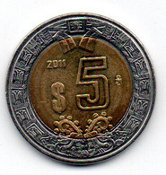 Mexique -  5 Pesos 2011 TTB+ - Mexico
