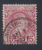 Monaco Prince Charles III 15c. Rose N° 5 Oblitéré - Oblitérés