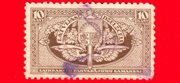 LETTONIA - LATVIJA - Usato - 1926 - Tasse - Francobolli Di Giornali Ferroviari - Stemmi Araldici - 10 - Letonia