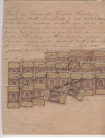 Tax.Revenue Portugal. 1879 - Arms Of The Kingdom. Receipt Worth 150,000 $ 000 Reis,  dated 9/30/1899, With 19 Tax Stamps - Portugal