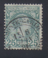 Monaco Prince Charles III 25c. Vert N° 6 Oblitéré - Oblitérés