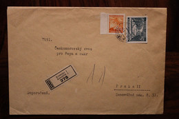 1941 Kremsier Cover Air Mail Tschechoslowakei Hongrie Par Avion Registered Bohmen Und Mahren Československo - Cartas & Documentos