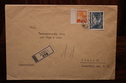 1941 Kremsier Cover Air Mail Tschechoslowakei Hongrie Par Avion Registered Bohmen Und Mahren Československo - Lettres & Documents