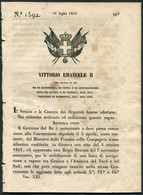 1853 Italy Compagnia Transatlantica Genova Convention (complete 8 Page / 16 Side) Shipping Company Document - Unclassified