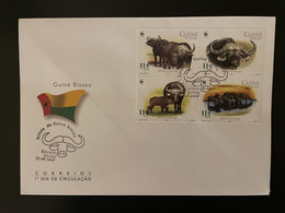 Guiné-Bissau Guinea Guinée Bissau 2002 Mi. 2009 - 2012 FDC WWF Buffle Büffel Faune Fauna - Guinea-Bissau