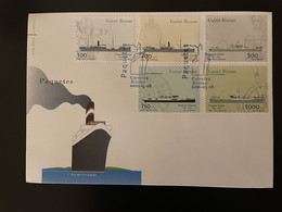 Guiné-Bissau Guinea Guinée Bissau 2001 Mi. 1590 - 1594 FDC Schiffe Ships Bateaux Paquetes Frachtschiffe - Bateaux