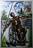 ► HANDISPORT 1970  Speerwurf Javelin Throw - Lancer Du Javelot (Saint Etienne) Carte Maximum Card - Handisport
