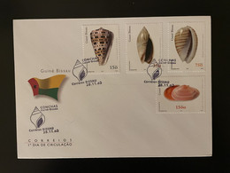 Guiné-Bissau Guinea Guinée Bissau 2002 Mi. 2021 - 2024 FDC Mollusque Weichtier Shell Coquillage Muschel - Guinea-Bissau