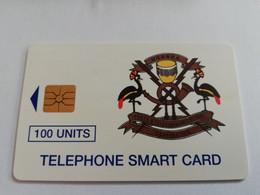 OEGANDA/UGANDA  CHIPCARD 100 UNITS     ARMS OF UGANDA          Nice Used Card    **5171** - Ouganda