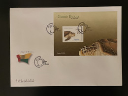 Guiné-Bissau Guinea Guinée Bissau 2001 Mi. Bl. 350 FDC Tartarugas Turtles Tortues Schildkröten Reptiles Reptilien - Guinea-Bissau