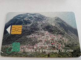 SABA / CHIPCARD  SATEL NV  Naf 30,00 120units  MOUNTAIN ON THE ISLAND  TIRAGE ONLY  3000  **5179** - Antillen (Nederlands)