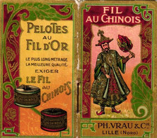 1 Calendrier 1909 Fil Au Chinois Pelotes Au Fild'Or - Tamaño Pequeño : 1901-20