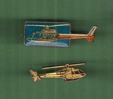 HELICOPTERE *** Lot De 2 Pin's Differents *** N°47 *** 5011 - Avions