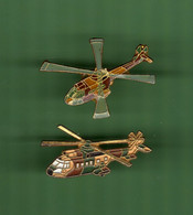 HELICOPTERE *** Lot De 2 Pin's Differents *** N°49 *** 5011 - Avions