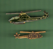 HELICOPTERE *** Lot De 2 Pin's Differents *** N°57 *** 5011 - Avions