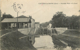 . CPA  FRANCE 32 " Castera Les Bains, Nouvelle Halle Et Le Canal" - Castera