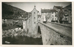 .CPSM  FRANCE 48 "Pont De Montvert, Le Pont Sur Le Tarn Et Le Centre Du Pays" - Le Pont De Montvert