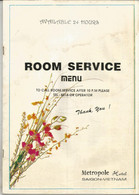 Menu , Room Service , METROPOLE Hotel , SAIGON , VIETNAM , 8 Pages, 4 Scans, 290 X 205 Mm , Frais Fr 2.95 E - Menus