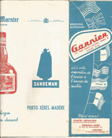 Menu , Carte , Brasserie - Restaurant GARNIER , Paris 8 E , 12 Pages, 4 Scans, 265 X 85 Mm , Frais Fr 1.95 E - Menus