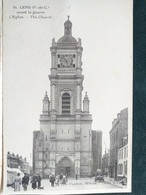 62 , Lens ,la Place Et L'église Avant  Guerre - Lens