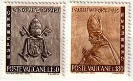 VATICAN Exp17/18** Armoiries Et Paul VI - Eilsendung (Eilpost)