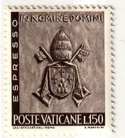 VATICAN Exp17** 150l Brun-noir Armoiries - Exprès